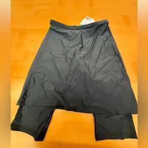 Micosuza Black Active Skort w/ Built-In Leggings | UPF 50+ | Size L